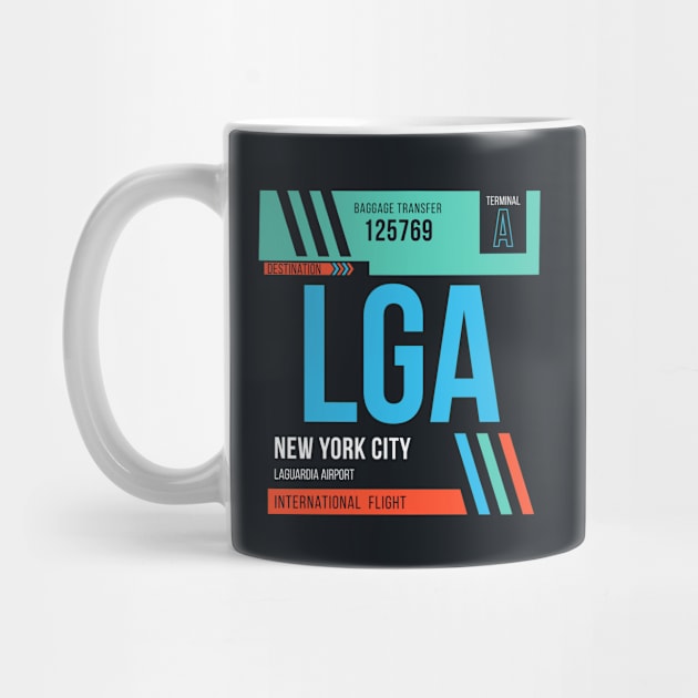 New York (LGA) Airport Code Baggage Tag by SLAG_Creative